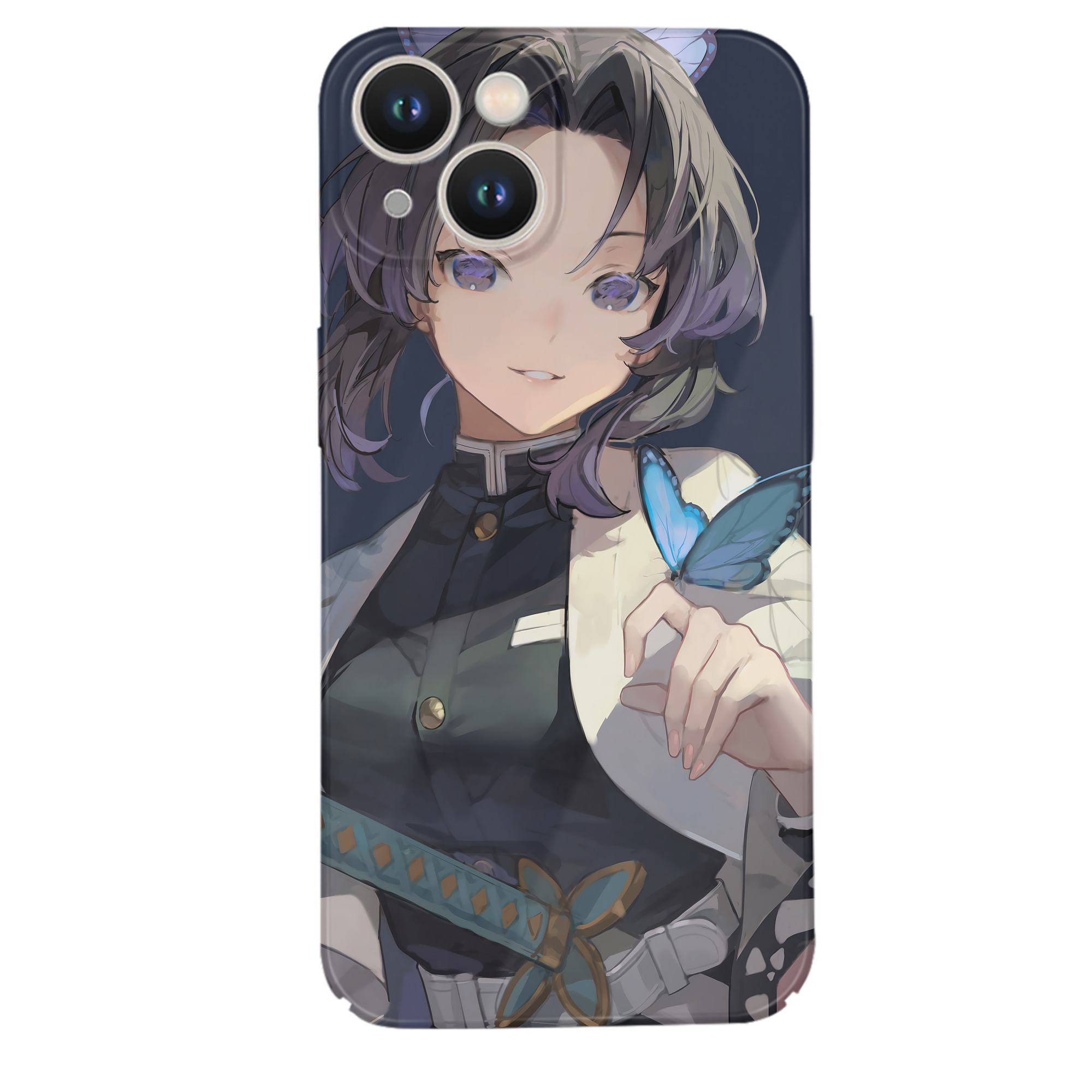 （画像用） 鬼滅の刃（きめつのやいば）蟲柱-胡蝶 しのぶ／こちょう しのぶ Kochou Shinobu 【iPhone 14シリーズ対応】ハードケース